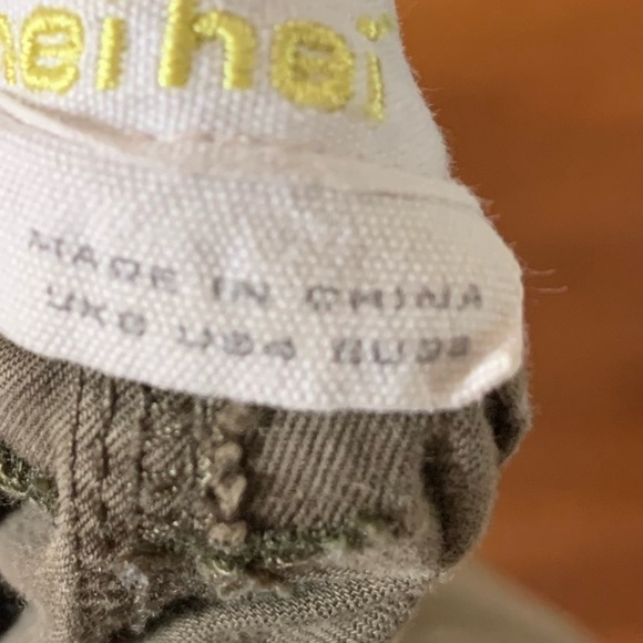 Flawed Anthropologie Hei Hei Olive Green Pants Size 4 - Picture 10 of 12